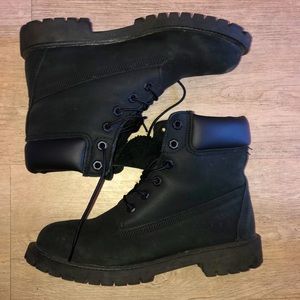 Used black timberland Boots size 5.5 men 7 woman